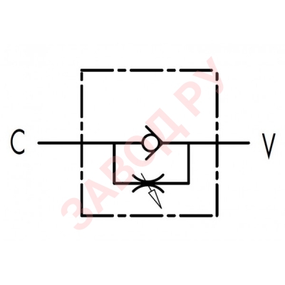 Гидравлическая схема дросселя 3/4 VRF/VRFU-G3/4