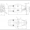 Аксиально-поршневой гидравлический насос с наклонным диском BHV21516UNI, ABER, серия BH, UNI - Основные размеры