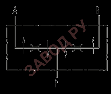 Гидравлическая схема делителя потока V-EQ 20 (V1003) 