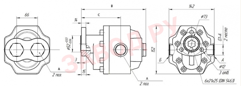 Фото гидронасоса SHN40 UNI