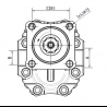 Шестерённый гидравлический насос B354GTUR134L, ABER, серия B35, фланец: ISO 7653 (EN), вал: DIN 5462
