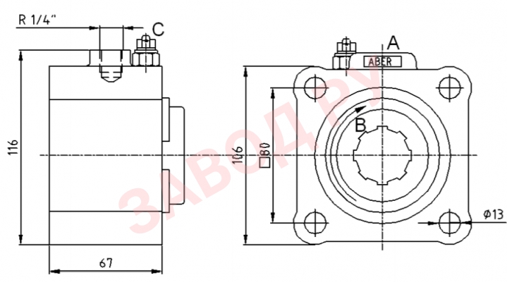 Габаритные размеры КОМ TF4002SP ZF