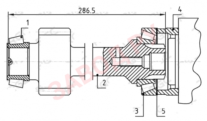 Габаритно-присоединительные размеры вал VK4020 
