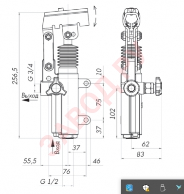Присоединительные размеры HP-20S/РМ-20Р
