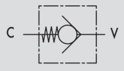 Гидравлическая схема 1/2 VU MM (V0614/1) ш/ш / VUN 120-SF-1