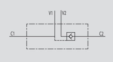 Гидравлическая схема гидрозамка 3/4 VBPSE 4 VIE Гидравлическая схема гидрозамка 3/4 VBPSE 4 VIE