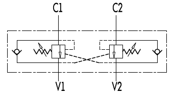 Тормозной клапан двусторонний 3/4 VBCD DE/A/VODE-G3/4Y1