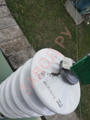 Отшелушивание глазури изоляторов ТН-35 в месте перекрытия