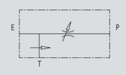 Гидравлическая схема регулятора расхода 3-х линейный с обр. клапаном 1/2 RFP3 (85л/мин, 350bar)
