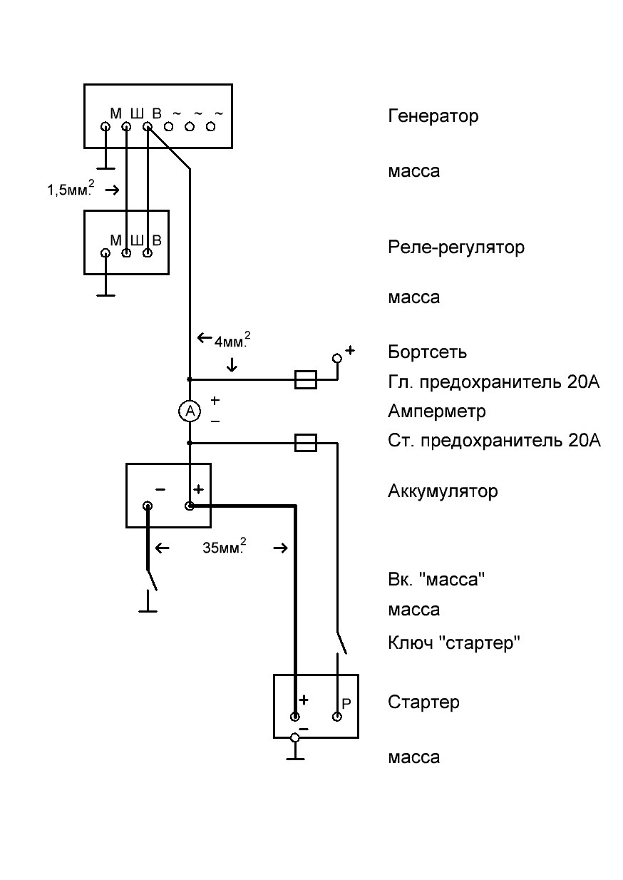 Схема подключения генератора на газ 3308